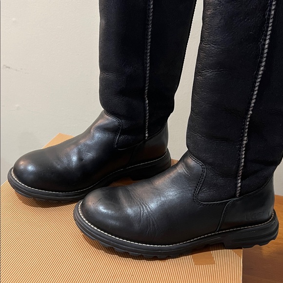 UGG Black Brooks Tall Boots size 7 - Picture 5 of 10